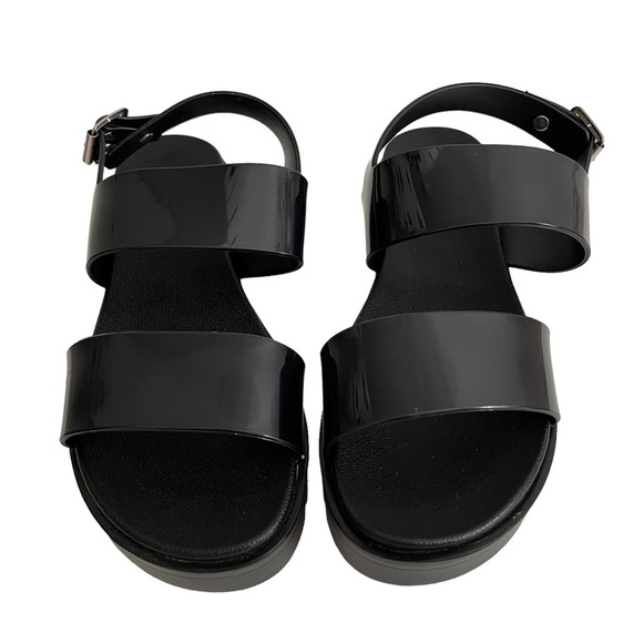 ASOS Chunky Lug Sole Platform Strappy Sandals Black size 8 - Picture 4 of 15